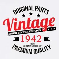 1942 Original Parts Vintage80th Birthday Beanie
