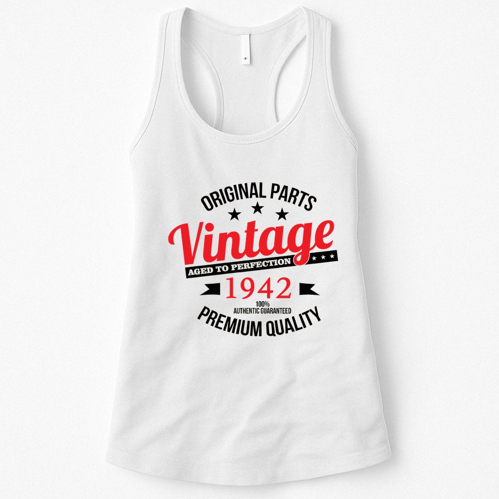 1942 Original Parts Vintage80th Birthday Womens Tank Top
