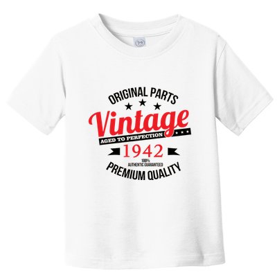 1942 Original Parts Vintage80th Birthday Toddler T-Shirt