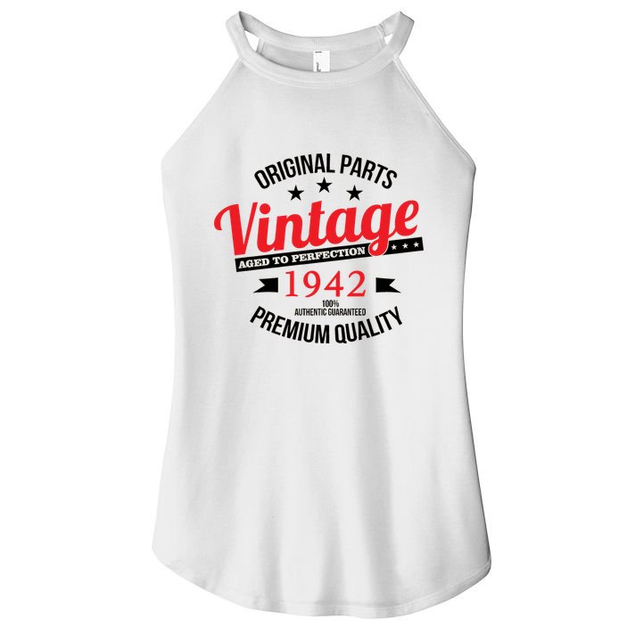 1942 Original Parts Vintage80th Birthday Women's Perfect Tri Rocker Tank