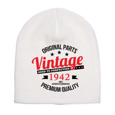1942 Original Parts Vintage80th Birthday Short Acrylic Beanie