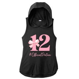 12 Preteen 12th Birthday Girl Coquette 12 Year Old Ladies PosiCharge Tri-Blend Wicking Draft Hoodie Tank