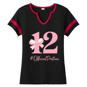 12 Preteen 12th Birthday Girl Coquette 12 Year Old Ladies Halftime Notch Neck Tee