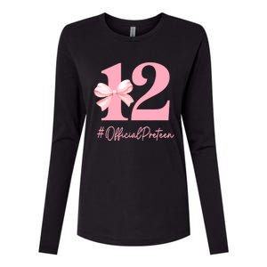 12 Preteen 12th Birthday Girl Coquette 12 Year Old Womens Cotton Relaxed Long Sleeve T-Shirt