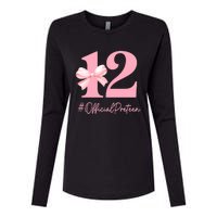 12 Preteen 12th Birthday Girl Coquette 12 Year Old Womens Cotton Relaxed Long Sleeve T-Shirt