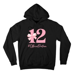 12 Preteen 12th Birthday Girl Coquette 12 Year Old Hoodie