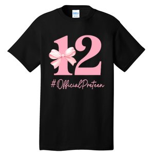 12 Preteen 12th Birthday Girl Coquette 12 Year Old Tall T-Shirt