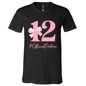 12 Preteen 12th Birthday Girl Coquette 12 Year Old V-Neck T-Shirt