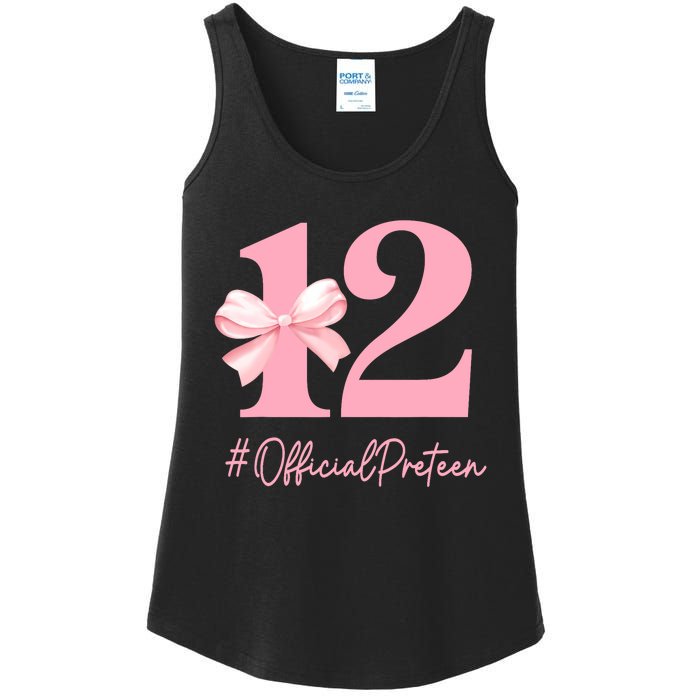 12 Preteen 12th Birthday Girl Coquette 12 Year Old Ladies Essential Tank