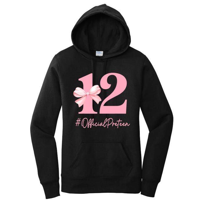 12 Preteen 12th Birthday Girl Coquette 12 Year Old Women's Pullover Hoodie