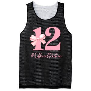 12 Preteen 12th Birthday Girl Coquette 12 Year Old Mesh Reversible Basketball Jersey Tank