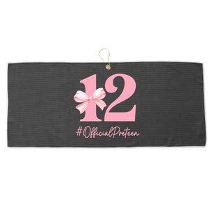 12 Preteen 12th Birthday Girl Coquette 12 Year Old Large Microfiber Waffle Golf Towel