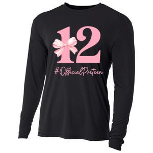 12 Preteen 12th Birthday Girl Coquette 12 Year Old Cooling Performance Long Sleeve Crew