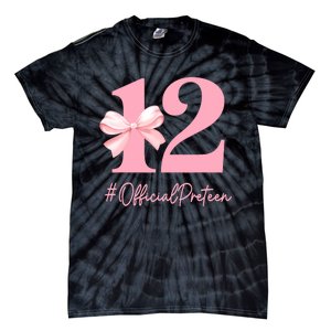 12 Preteen 12th Birthday Girl Coquette 12 Year Old Tie-Dye T-Shirt