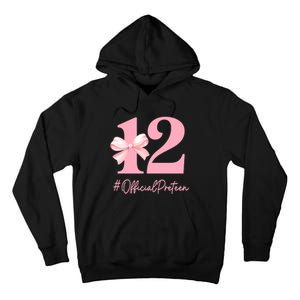 12 Preteen 12th Birthday Girl Coquette 12 Year Old Tall Hoodie