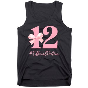 12 Preteen 12th Birthday Girl Coquette 12 Year Old Tank Top