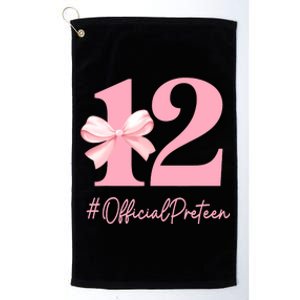 12 Preteen 12th Birthday Girl Coquette 12 Year Old Platinum Collection Golf Towel