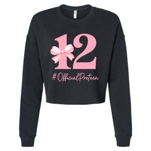 12 Preteen 12th Birthday Girl Coquette 12 Year Old Cropped Pullover Crew