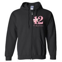 12 Preteen 12th Birthday Girl Coquette 12 Year Old Full Zip Hoodie