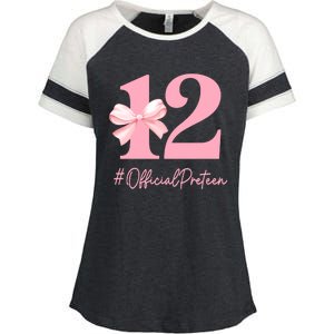 12 Preteen 12th Birthday Girl Coquette 12 Year Old Enza Ladies Jersey Colorblock Tee