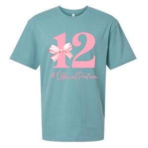 12 Preteen 12th Birthday Girl Coquette 12 Year Old Sueded Cloud Jersey T-Shirt