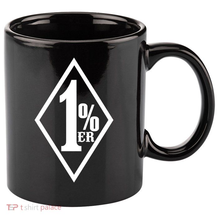 1 Percenter 11oz C Handle Ceramic Mug