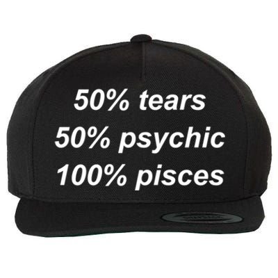 100% Pisces Astrology Star Sign Pisces Zodiac Gift Wool Snapback Cap