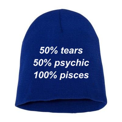 100% Pisces Astrology Star Sign Pisces Zodiac Gift Short Acrylic Beanie