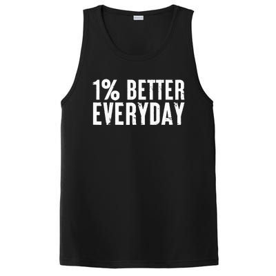 1 Percent Better Everyday Motivation Quote Simple Design PosiCharge Competitor Tank