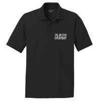 1 Percent Better Everyday Motivation Quote Simple Design PosiCharge RacerMesh Polo