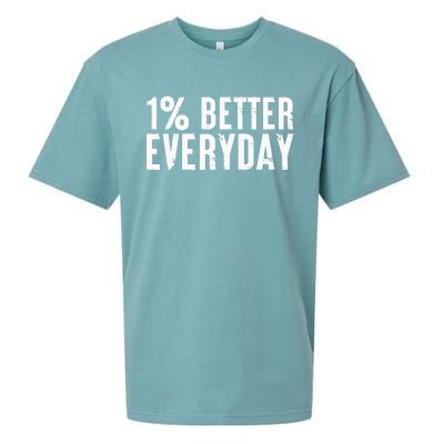 1 Percent Better Everyday Motivation Quote Simple Design Sueded Cloud Jersey T-Shirt