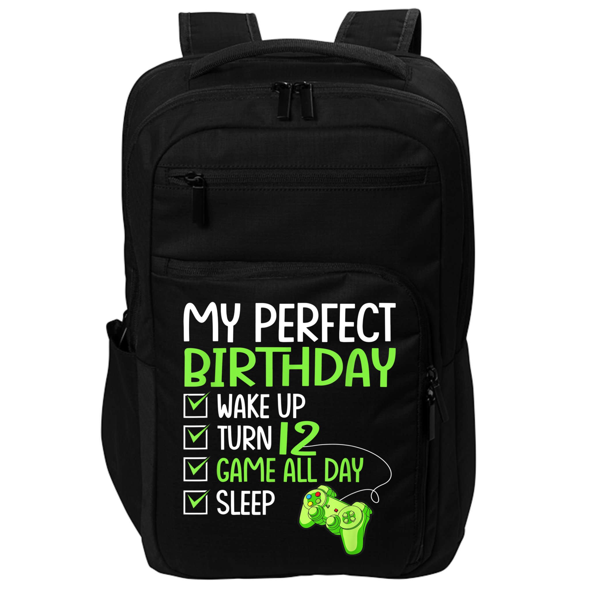 12th Perfect Birthday Boys Gaming 12 Years Old Gifts Gamer Impact Tech Backpack