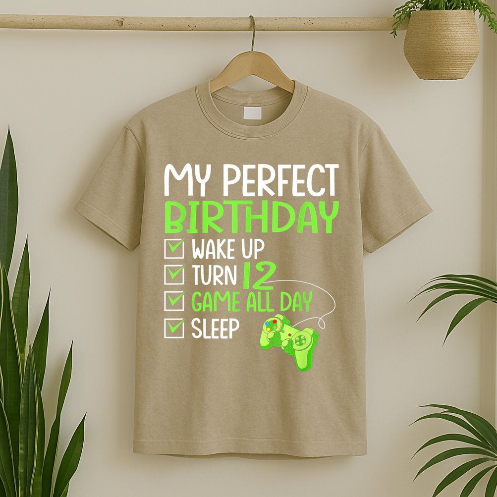 12th Perfect Birthday Boys Gaming 12 Years Old Gifts Gamer T-Shirt