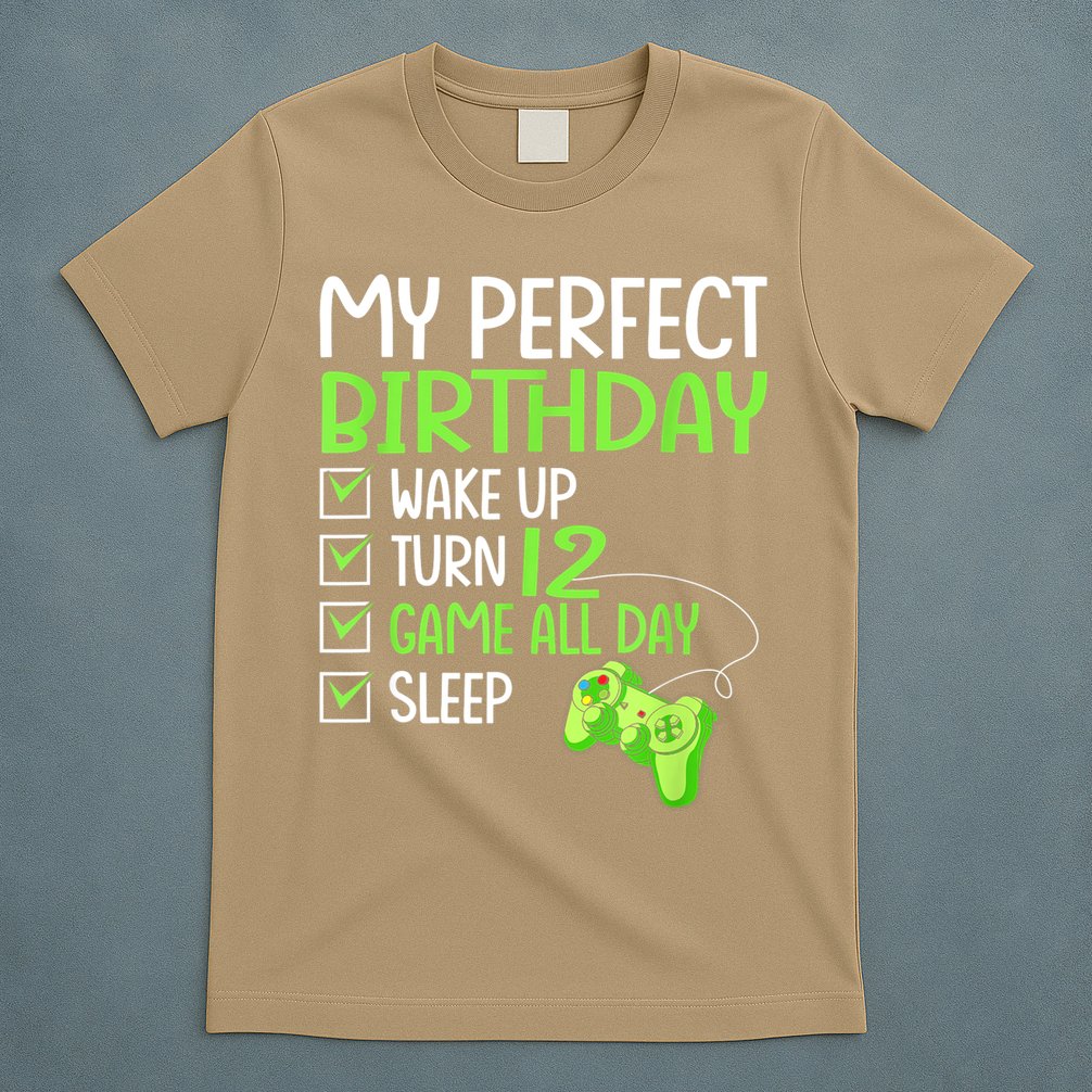12th Perfect Birthday Boys Gaming 12 Years Old Gifts Gamer T-Shirt