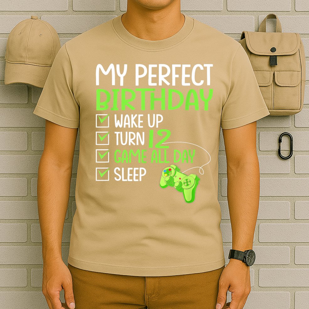 12th Perfect Birthday Boys Gaming 12 Years Old Gifts Gamer T-Shirt