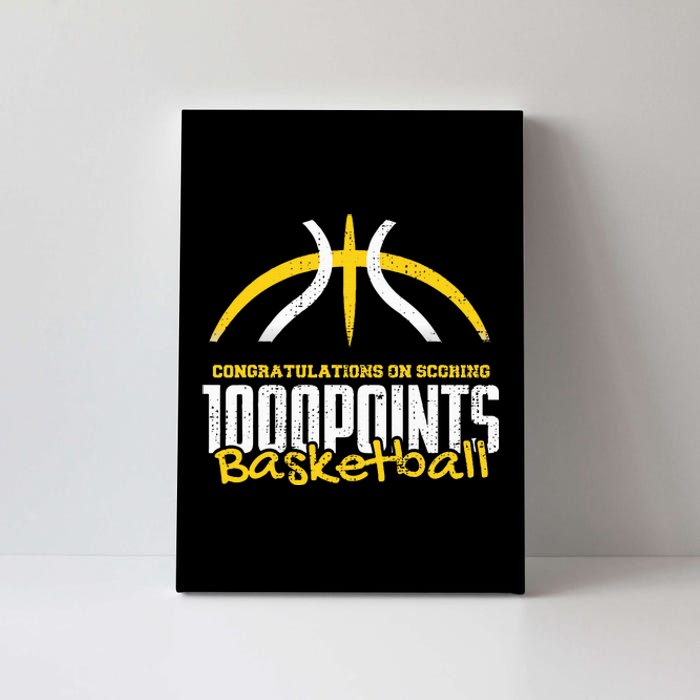 1000 Points Basketball Scorer High School Basketball Player Canvas