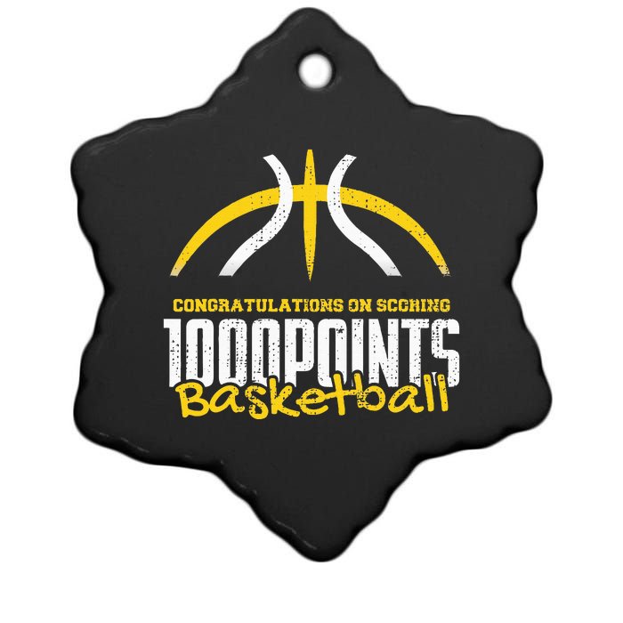 1000 Points Basketball Scorer High School Basketball Player Ceramic Star Ornament