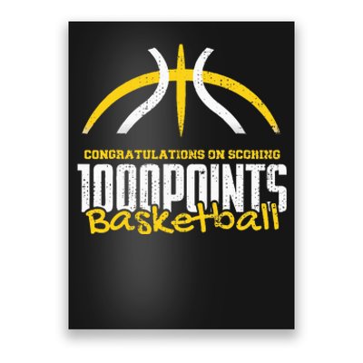 1000 Points Basketball Scorer High School Basketball Player Poster