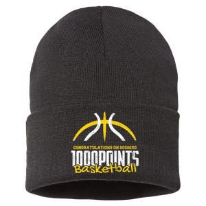 1000 Points Basketball Scorer High School Basketball Player Sustainable Knit Beanie