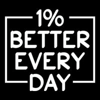 1% Percent Better Everyday Motivational Inspirational Quote Cooling Performance Crew T-Shirt