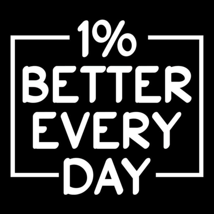1% Percent Better Everyday Motivational Inspirational Quote Bag