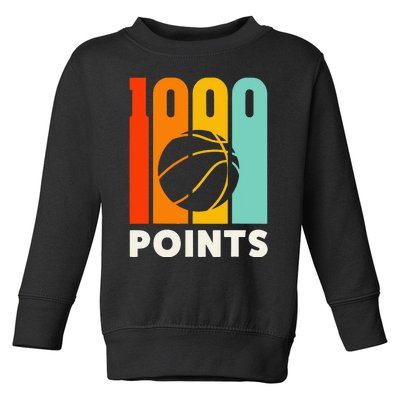 1000 Points Basketball Scorer High School Basketball Player Toddler Sweatshirt