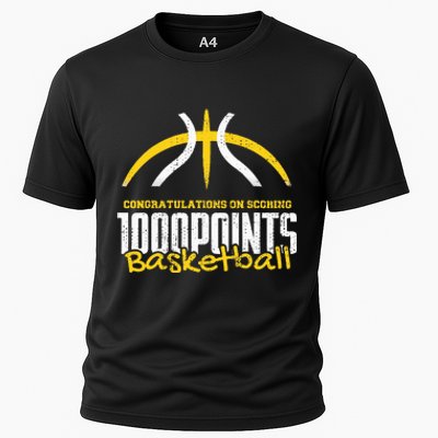 1000 Points Basketball Scorer High School Basketball Player Cooling Performance Crew T-Shirt