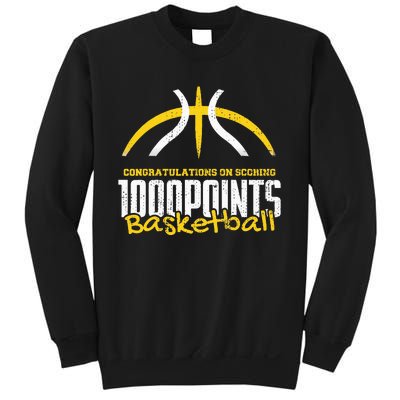 1000 Points Basketball Scorer High School Basketball Player Sweatshirt