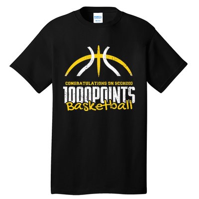 1000 Points Basketball Scorer High School Basketball Player Tall T-Shirt