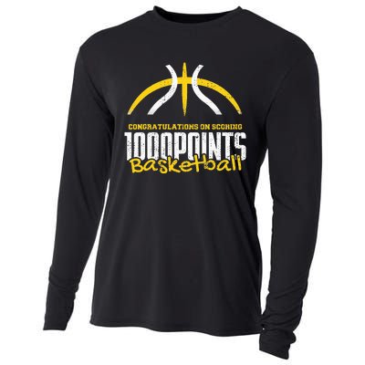 1000 Points Basketball Scorer High School Basketball Player Cooling Performance Long Sleeve Crew