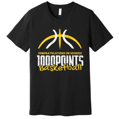 1000 Points Basketball Scorer High School Basketball Player Premium T-Shirt