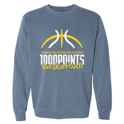 1000 Points Basketball Scorer High School Basketball Player Garment-Dyed Sweatshirt