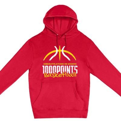 1000 Points Basketball Scorer High School Basketball Player Premium Pullover Hoodie