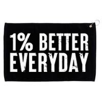 1 Percent Better Everyday Motivation Quote Simple Design Grommeted Golf Towel